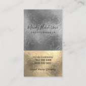 カラーブロック金ゴールド銀箔 名刺 (裏面)