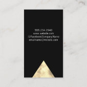 カラーブロック金ゴールド黒 名刺 (裏面)