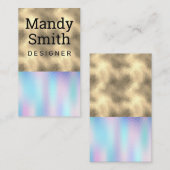 カラーブロック金箔 |ホログラフィック勾配 名刺 (正面/裏面)