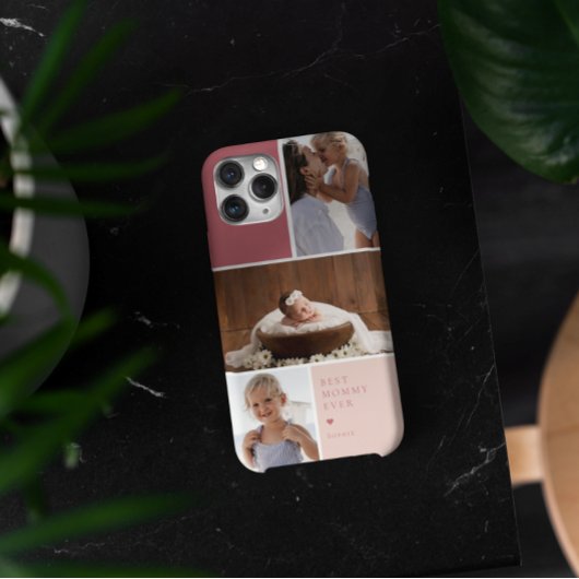 カラーブロック3枚フォトコラージュ | 史上最高のママ Case-Mate iPhoneケース