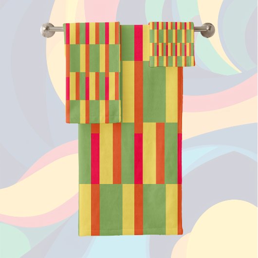 カラーブロック3 バスタオルセット