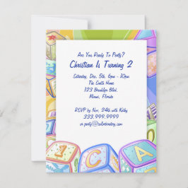 カラーブロック4.25 x 5.5インチ招待状 招待状