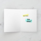 カラーブロック-おもしろい25番目の誕生日グリーティングカード カード (内部)