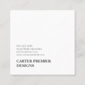 カラーブロック |アーモダント |インテリアデザイナー スクエア名刺 (裏面)