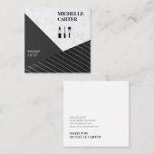 カラーブロック |アーモダント |メイクアップアーティスト スクエア名刺 (正面/裏面)