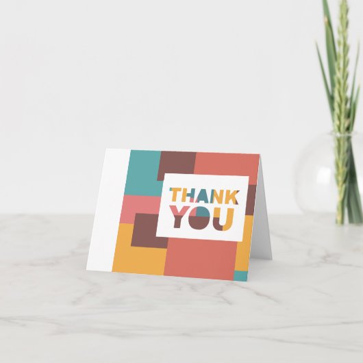 カラーブロック サンキューカード (正面)