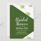 カラーブロック シトラス レモン 水彩 結婚前お披露目 招待状 (正面)