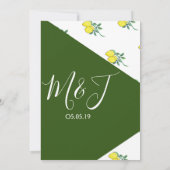 カラーブロック シトラス レモン 水彩 結婚前お披露目 招待状 (裏面)