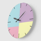 カラーブロック、ジオメトリ ラージ壁時計 (傾斜)