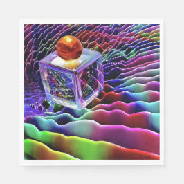 カラーブロック スタンダードランチョンナプキン