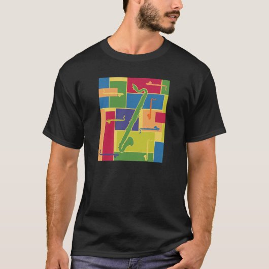 カラーブロック ダークTシャツ Tシャツ (正面)