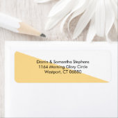 カラーブロック – バター小カスタム住所 シール (インサイチュ)