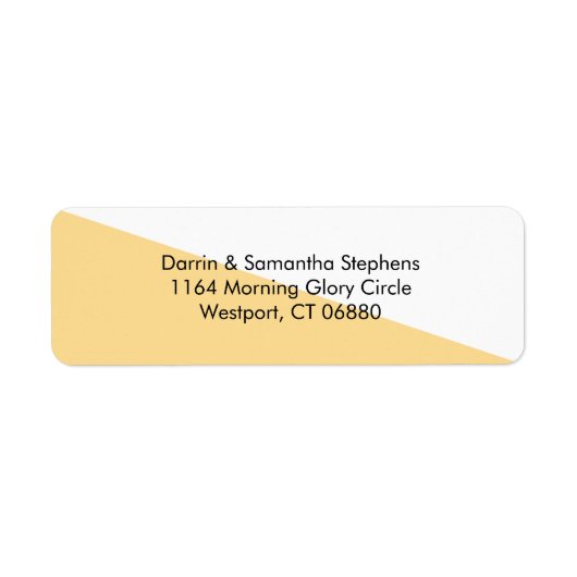 カラーブロック – バター小カスタム住所 シール (正面)