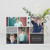 カラーブロック フォト グラッド アナウンスメント 招待状 (スタンド正面)