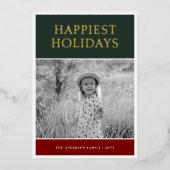 カラーブロック フォト 箔シーズンカード (正面)