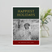 カラーブロック フォト 箔シーズンカード (立ち正面)