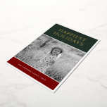 カラーブロック フォト 箔シーズンカード<br><div class="desc">モダン ホリデー ミニマリスト | カラーブロック フォト フォイル ホリデー カード。 特徴は、黒と白の写真フィルター。</div>