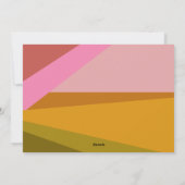 カラーブロック モダン幾何学 赤 緑 フォト シーズンカード (裏面)