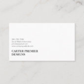 カラーブロック |抽象芸術アート |インテリアデザイナー 名刺 (裏面)