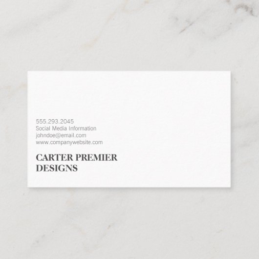 カラーブロック |抽象芸術アート |インテリアデザイナー 名刺 (裏面)