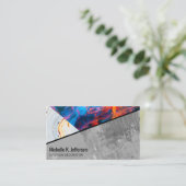 カラーブロック | 抽象芸術 名刺 (スタンド正面)