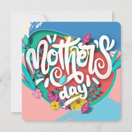カラーブロック 母の日 シーズンカード (正面)
