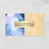 カラーブロック |水彩 |メタリック金ゴールド 名刺 (裏面)