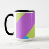 カラーブロック 緑 紫 青 マグカップ (左)