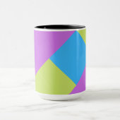 カラーブロック 緑 紫 青 マグカップ (中央)