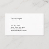 カラーブロック |金属 |木材 名刺 (裏面)