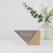 カラーブロック | Stone Metal紙 名刺 (スタンド正面)