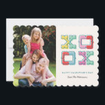 カラーブロックXOXOバレンタインデーカード シーズンカード<br><div class="desc">おもしろいバレンタインデーのカードとカラフル、タイはっきりしたプグラフィックデザイン。</div>