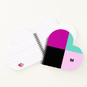 カラーブロッモダンクスタイリッシュトレンディーカスタムモノグラム ノートブック (内部)