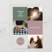 カラーブロッ結婚ク セーブザデート (正面/裏面)