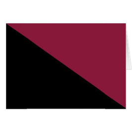カラーブロ空白のックカード（ブラック&ベリーレッド）