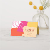 カラーブロ結婚ックのテーブルSummer ID740 プレイスカード (裏面)