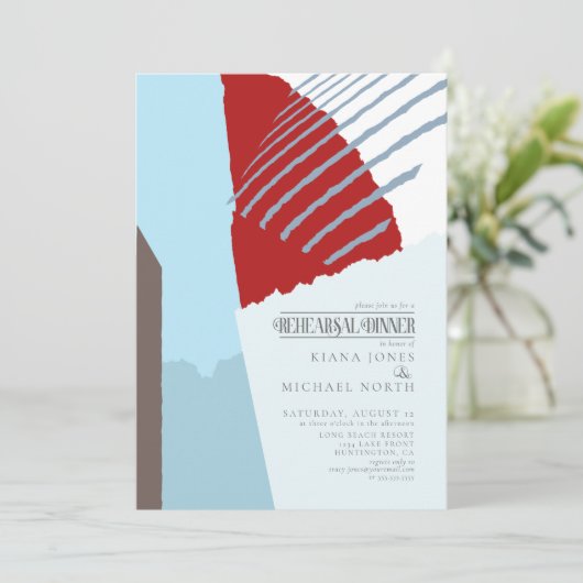 カラーブロ結婚ックのリハーサル冬ID740 招待状 (スタンド正面)