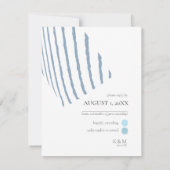 カラーブロ結婚ックの冬ID740 出欠カード (裏面)