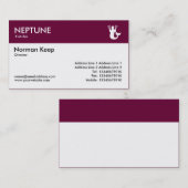 カラーヘッダー – ダーククリムゾン – Neptune 名刺 (正面/裏面)