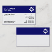 カラーヘッダー(ロゴ) – ネイビーブルー000066 名刺 (正面/裏面)