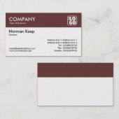 カラーヘッダー(ロゴ) – ブラウン 名刺 (正面/裏面)