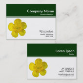 カラーヘッダーIII – バターカップ – ダークグリーン 名刺 (正面/裏面)