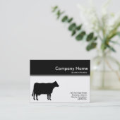 カラーヘッダーIII – 牛 – 黒 名刺 (スタンド正面)
