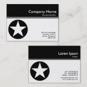 カラーヘッダーIII – 黒 – 星 名刺 (正面/裏面)