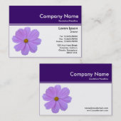カラーヘッダーIII v2 -深い紫 – 紫コスモス 名刺 (正面/裏面)