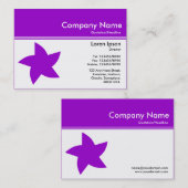 カラーヘッダーIII v2 – 紫 – 回転星 名刺 (正面/裏面)