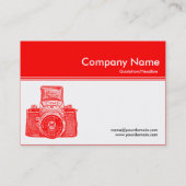 カラーヘッダーIII v2 – 赤 – ヴィンテージカメラ 名刺 (裏面)