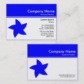 カラーヘッダーIII v2 – 青 – 回転星 名刺 (正面/裏面)