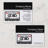 カラーヘッダーIII v2 – 黒 – デモテープ 名刺 (正面/裏面)