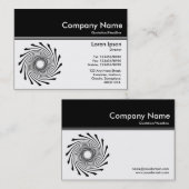 カラーヘッダーIII v2 – 黒 – ワープドライブ 名刺 (正面/裏面)